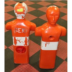 2 MATCHING ORANGE HARD BODY SAFETY FLOTATION
