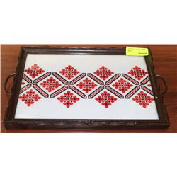 UKRAINIAN PETITPOINT SERVINGTRAY