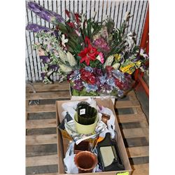 PALLET W/ 2 BOXES OF FLORAL CRAFTING SUPPLIES