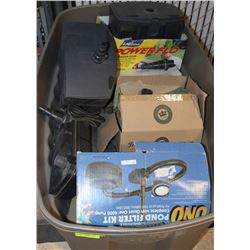 POND MOTORS, LINER AND FILTERS
