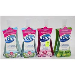 FOUR 221ML BOTTLES DIAL ANTI BACTERIAL FOAMING