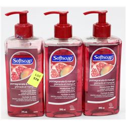 THREE 295ML BOTTLES POMEGRANATE AND MANGO