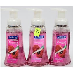 THREE 236ML BOTTLES SOFT SOAP FOAMING HANDWASH