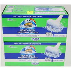 TWO BOXES OF 8 SCRUBBING BUBBLES HEAVY DUTY