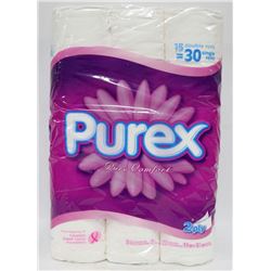PK OF 15 PUREX DOUBLE ROLL TOILET PAPER AS THEY