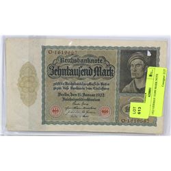 1922 GERMAN 10,000 MARK NOTE