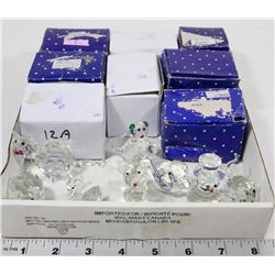 162) SMALL CRYSTAL FIGURES. TOTAL EIGHT.