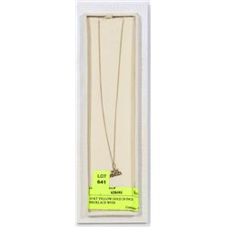 10 KT YELLOW GOLD 20 INCH NECKLACE WITH