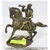 Image 1 : INTRICATE DESIGN SOLDIER ON HORSEBACK BRASS