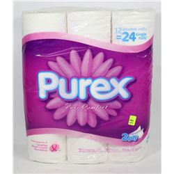 PK OF 12 PUREX DOUBLE ROLL TOILET PAPER AS THEY