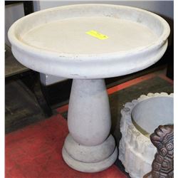 CONCRETE BIRD BATH  15" W X 15 " H