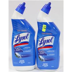TWO 710ML BOTTLES LYSOL ACTION GEL TOILET