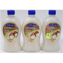 THREE 828ML BOTTLES RICH SHEA BUTTER SOFT SOAP