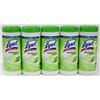 Image 1 : FIVE 35 WET WIPE CONTAINERS LYSOL GREEN APPLE