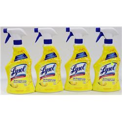 FOUR 650ML BOTTLES LEMON LYSOL ALL PURPOSE CLEANER