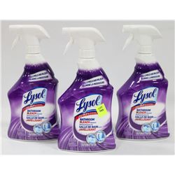 THREE 950ML BOTTLES LYSOL BATHROOM BLEACH