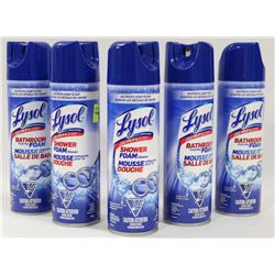 FIVE 680G CONTAINERS LYSOL SHOWER FOAM CLEANER