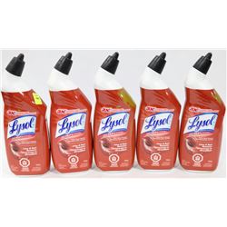 FIVE 710ML BOTTLES LYSOL RUST AND LIME TOILET BOWL