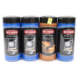 GROUP OF 4 WIEMAN LEATHER AND E-TRONIC WIPES