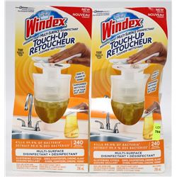 TWO 296ML BOTTLES WINDEX TOUCH UP CLEANER