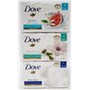 Image 1 : THREE ASSORTED PKS OF 4 DOVE SOAP BARS