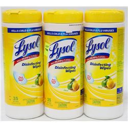 THREE 35 WET WIPE CONTAINERS CITRUS DISINFECTANT