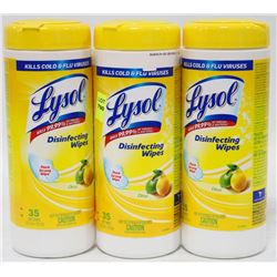 THREE 35 WET WIPE CONTAINERS CITRUS DISINFECTANT