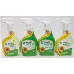 FOUR 790ML SPRAY BOTTLES GREENWORKS BATHROOM