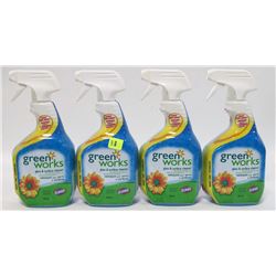 FOUR 946ML BOTTLES GREENWORKS GLASS AND SURFACE