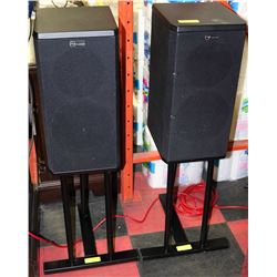 PAIR OF NUANCE SPEAKERS WITH STANDS