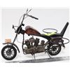 Image 1 : VINTAGE HANDCRAFTED METAL CHOPPER BIKE WINE OR
