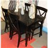 Image 1 : WOOD ESPRESSO COLOR TABLE W/ 4 CHAIRS