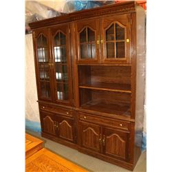ESTATE WOOD 2 PC CABINET SET