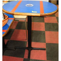 "OILERS DECAL" STAND UP BAR TABLE