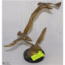 235) VINTAGE ART COPPER SEAGULLS. LARGE SIZE