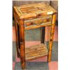 Image 1 : SPLIT BAMBOO OCCASIONAL TABLE WITH DRAWER AND
