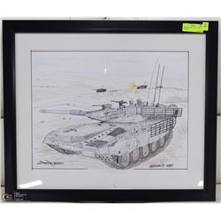 MEKEVA III MBT WAR & TANKS FRAMED