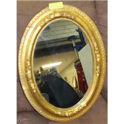 ESTATE GOLD TONE OVAL SHAPE MIRROR