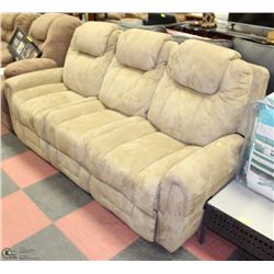 NEW LIGHT BROWN DELUXE RECLINING SOFA