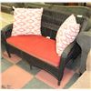 Image 1 : WICKER PATIO LOUNGER WITH CUSHIONS