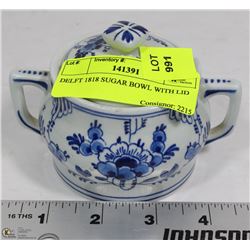 DELFT 1818 SUGAR BOWL WITH LID