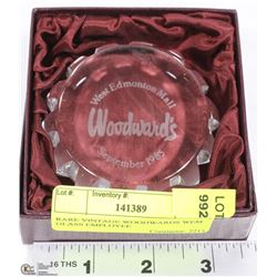 RARE VINTAGE WOODWARDS WEM GLASS EMPLOYEE