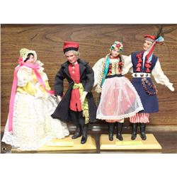 PAIR OF UKRAINIAN DOLL ORNAMENTS