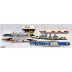 5 MATCHBOX SEA KINGS BOATS AND STEAM ROLLER