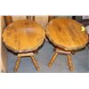 Image 1 : PAIR OF MAPLE WOOD TABLES 19" TALL