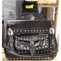 MEDIUM SIZE GENUINE LEATHER BIKE SADDLEBAG