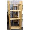 Image 1 : WOOD 4-TIER STORAGE SHELF X2