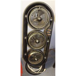 3-TIER BLACK FLOOR FAN EACH WITH OWN