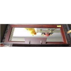 WOOD FRAMED ENTRANCE MIRROR WITH