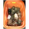 Image 1 : BIN OF GLASS INSULATORS SOME MARKED CPR